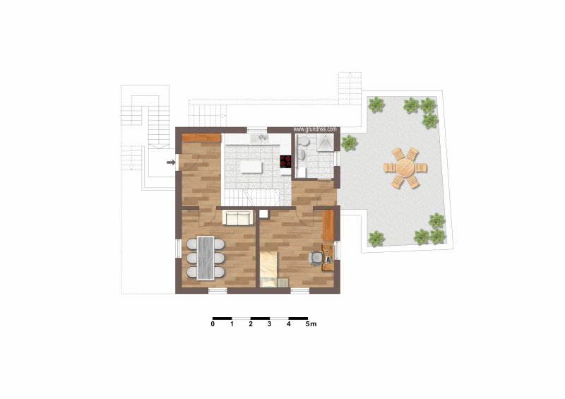 Raumaufteilung der Wohnung